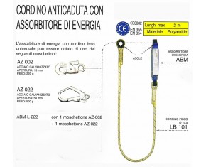 CORDINO ASSORBITORE 1 PINZA 1 MOSCHETTONE