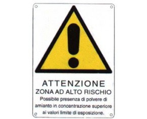 ASBESTOS RISK SIGN