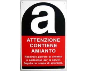 CARTELLO ATTENZIONE AMIANTO