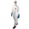 WHITE LAMINATED DISPOSABLE COVERALL TG L